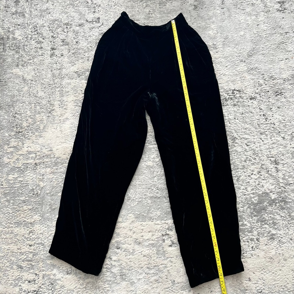 Vintage Christian Dior Paris Black Velvet Luxurious Ladies Pants Size 6